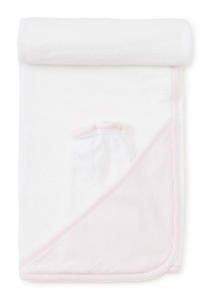 Kapuzen-Handtuch Punkte rosa